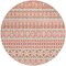 Homeroots 8' Salmon Beige And Copper Round Quatrefoil Washable Indoor Outdoor Area Rug 583248 - alternate 5