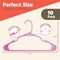 Campior Premium Clothes Hangers, Slim, Durable Plastic with Shoulder Grooves, Pink., 10PK CMPPLH10PK - alternate 5