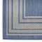 Homeroots 8' Denim Blue And Ivory Geometric Indoor Outdoor Runner Rug 572726 - alternate 6