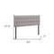 Homeroots Gray Linen Blend Upholstered Queen Headboard 490180 - alternate 3
