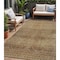 Homeroots 5' X 8' Khaki And Beige Geometric Washable Indoor Outdoor Area Rug 630502 - alternate 1