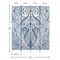 York Wallcoverings Jaipur Paisley Damas Blue Wall Mural DM4912M - alternate 3