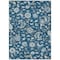 Homeroots 3' X 5' Navy Blue Ivory And Gray Floral Washable Indoor Outdoor Area Rug 597830 - alternate 4