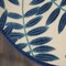 Homeroots 5' Navy Blue And Beige Round Palm Leaf Indoor Outdoor Area Rug 546650 - alternate 5