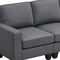 Homeroots 79" Dark Gray Fabric Modular Sleeper Sofa With Ottoman 568280 - alternate 6
