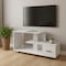 Homeroots 47in White Cabinet Enclosed Storage TV Stand 490356 - alternate 2