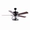 Jonathan Y Braxton 52" 4-Light Farmhouse Industrial Iron Drum Shade LED Ceiling Fan With Remote, Black/Clear JYL9620A - alternate 8
