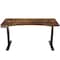 Homeroots Adjustable Brown and Black Wood and Stainless Steel Rolling Standing Desk 528673 - alternate 3