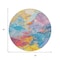 Homeroots 8' Blue Yellow Pink And Orange Round Abstract Washable Indoor Outdoor Area Rug 618534 - alternate 7