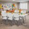 Regency Trestle 6 ft Folding Table and 6 Chairs Set, Blow Mold Plastic, Steel Frame, 72 in x 29 in, White TBM7229WH42WH - alternate 5
