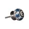 Homeroots Set of Eight Blue And White Ceramic And Metal Drawer Pull Knobs, 8PK 544436 - alternate 3