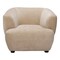 Homeroots 39" Beige And Black Faux Shearling And Upholstered Arm Chair 572303 - alternate 5