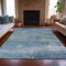Homeroots 9' X 12' Sky Blue And Gray Abstract Washable Indoor Outdoor Area Rug 630853 - alternate 3