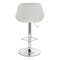 Elama 2 Pc Diamond Stitched Faux Leather Bar Stool in White with Chrome Base  and Adjustable Height ELM-704C-WHT - alternate 7