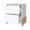 Homeroots 20" White And Natural Wood Two Drawer Nightstand 534908 - alternate 6