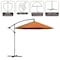 Pure Garden 10 Ft Offset Umbrella with Cross Base, Terracotta 50-LG1055 - alternate 3