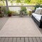 Homeroots 5' X 8' Peach And Beige Geometric Washable Indoor Outdoor Area Rug 602432 - alternate 5