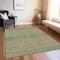 Homeroots 8' X 10' Fern Green Striped Washable Indoor Outdoor Area Rug 608810 - alternate 5