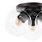 Jonathan Y Iris 11.5" 3-Light Farmhouse Rustic Iron/Glass LED Semi Flush Mount, Oil Rubbed Bronze/Clear JYL7568A - alternate 3