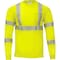 Ironwear Class 3 Hi Vis Long Sleeve T-Shirt with Segmented Reflective Tape, Lime, Large 1855-L-LG - alternate 1