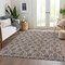 Homeroots 9' X 12' Ivory Taupe And Beige Floral Washable Indoor Outdoor Area Rug 582282 - alternate 3