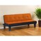Homeroots 66" Orange Fabric Sofa With Black Legs 285668 - alternate 4