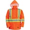 Viking Hi-Viz Safety Jacket, Polyester, Polyurethane, Class 3 Type R, Orange, 2XL 6323JO-XXL - alternate 1