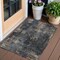 Homeroots 3' X 5' Charcoal Gray And Silver Abstract Washable Indoor Outdoor Area Rug 587890 - alternate 1