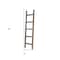 Homeroots 5 Step Rustic Espresso Gray Wood Ladder Shelf 380328 - alternate 3