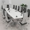 Skutchi Designs Boat Conference Table With Power Unit, 48 in W, 168 in L, Grey HAR-BOT-48x168-DOU.BK-U779-EBLK - alternate 6