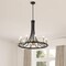 Jonathan Y Dante 30" 11-Light Transitional Modern Iron Adjustable Wagon Wheel LED Chandelier w/Downlight, Black/ JYL2506A - alternate 4