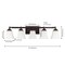 Jonathan Y Staunton 32.5" 5-Light Farmhouse Cottage Metal LED Vanity Light w/Frosted Glass Shades, Oil Rubbed Br JYL7622A - alternate 6