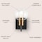 Jonathan Y Marais 5.88" 1-Light Iron/Glass Rustic Vintage LED Vanity Light, Black/Brass Gold JYL3526A - alternate 8