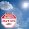 Signmission Private Property Don't Even Ask!, 10 inch X 10 inch, Aluminum Metal Signs, 2PK OC-A-2PACK-10-152 - alternate 3
