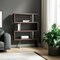 Homeroots 67" Brown And Silver Metal and Wood Three Tier Etagere Bookcase 555013 - alternate 4
