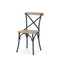 Homeroots Light Brown and Black Solid Wood And Iron Cross Back Dining Side Chair 605679 - alternate 3