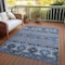 Homeroots 5' X 8' Blue Gray And Charcoal Tribal Washable Indoor Outdoor Area Rug 615399 - alternate 6
