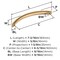 Amerock Parabolic 6-5/16 inch (160mm) Center-to-Center Champagne Bronze Cabinet Pull, 10PK 10VMP37348CZ - alternate 2