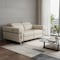 Homeroots 65in Beige And Silver Italian Leather Power Reclining Loveseat 482199 - alternate 3