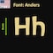 Aacc Self-Adhesive Vinyl Letter: h, Scale: 6 cm. Color: Gold Font: Anders by, 8PK AACC-Anders-lh-Gold-M6x8 - alternate 1