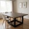 Homeroots 60" Dark Brown and Black Solid Wood and Iron Frame Base Square Dining Table 544750 - alternate 10