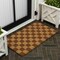Jonathan Y Peater Classic Casual Commercial Natural Coir Natural/Red Checker 2 ft. x 4 ft. Indoor/Outdoor Mat NRF110A-24 - alternate 1