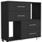 Homeroots 35" Black Four Drawer Dresser With Open Cubby Space 544009 - alternate 4