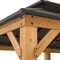 Sunjoy 12x20 ft. Wood Gazebo, Outdoor Patio Aluminum Hardtop Gazebo, Brown A102032650 - alternate 4