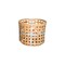 Homeroots Set of Three Natural Wicker And Galvanized Metal Woven Baskets, 3PK 636193 - alternate 4