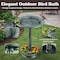 Pure Garden Outdoor Bird Bath with Flower Planter Base and Vintage Green Patina Finish 50-LG1072P - alternate 5