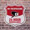 Signmission No Trespassing Shield Sign 24 Hour Surve, 6 Inch X 6 Inch, Plastic Sign SHI-P-6-419 - alternate 4
