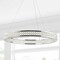 Jonathan Y Benton 24.7" Round Integrated LED Crystal/Metal Pendant, Chrome/Clear JYL7201A - alternate 6