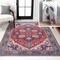 Jonathan Y Cirali Ornate Large Medallion Machine-Washable Red/Navy 4 ft. x 6 ft. Area Rug WSH105A-4 - alternate 1