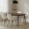 Leisuremod Markley Distressed Leather Ergonomic Dining Chair, Powder Coated Iron Legs EC26CR - alternate 3